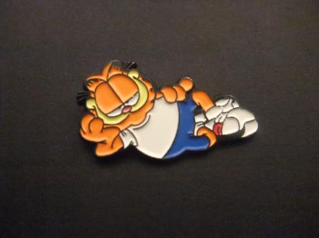 Garfield fictieve huiskat (bedacht door Jim Davis) gelijknamige stripserie, luierend